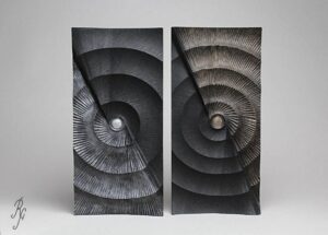 black hole pattern -stone mural art - stone art carving